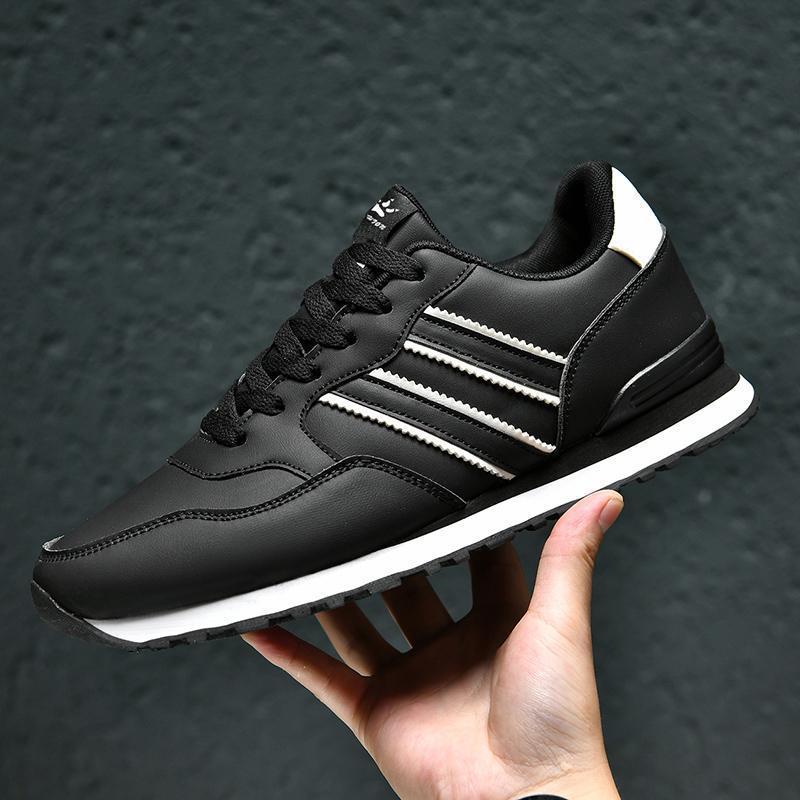 Leather Men's Casual And Lightweight Running Sports Shoes - D&A