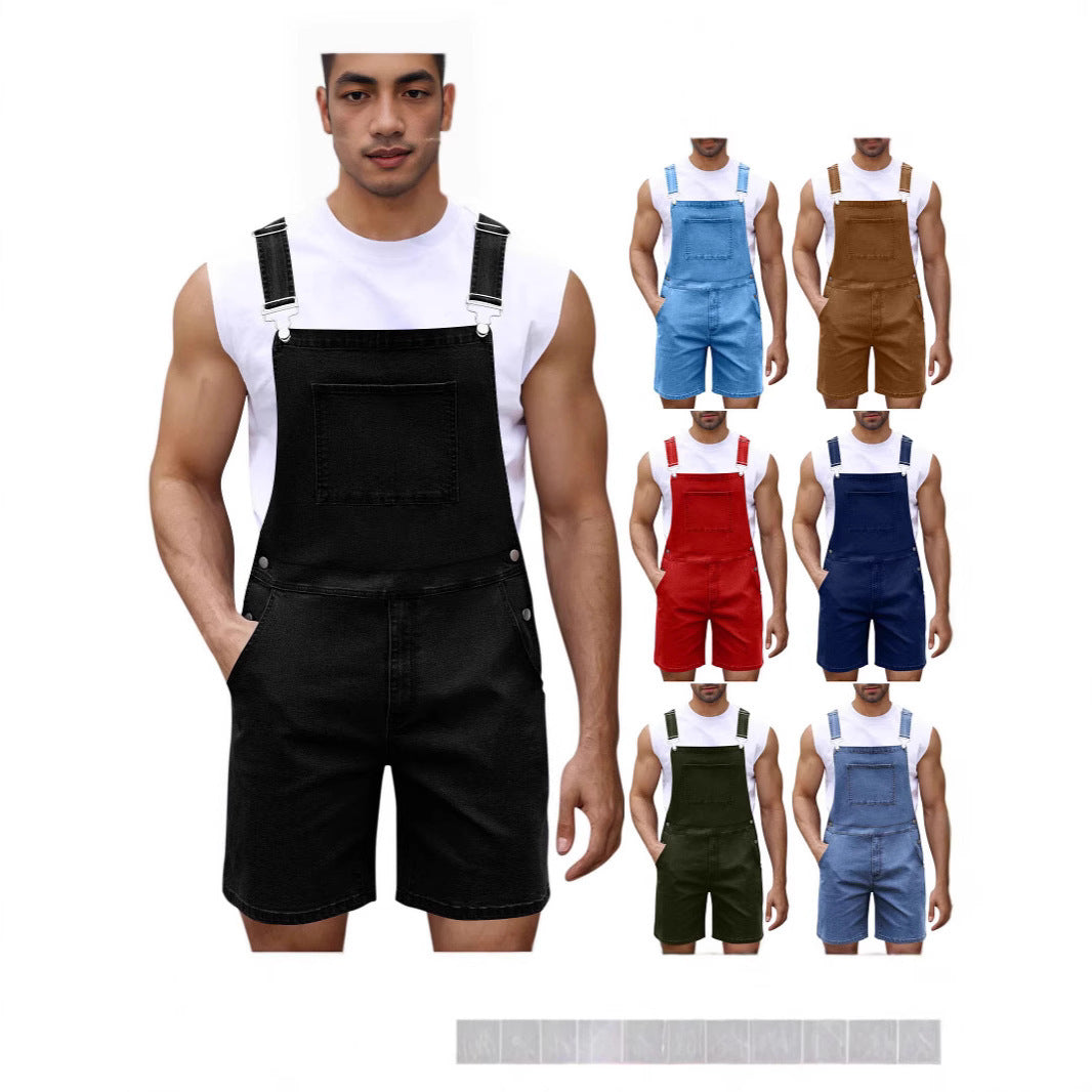 Light Luxury Denim Shorts Men's Denim Brace - D&A