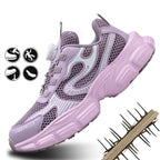 Women's Work Shoes Flying Woven Work Shoes Attack Shield And Anti-stab - D&A