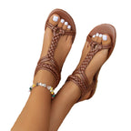 Bohemian Seaside Vacation Weaving Casual Beach Sandals - D&A