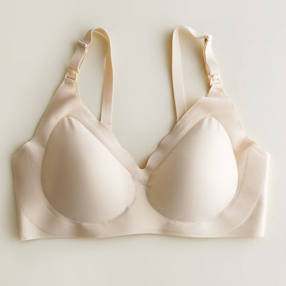Plus Size Front Buckle Bra Nursing Bra Nursing Underwear Skin Color - D&A