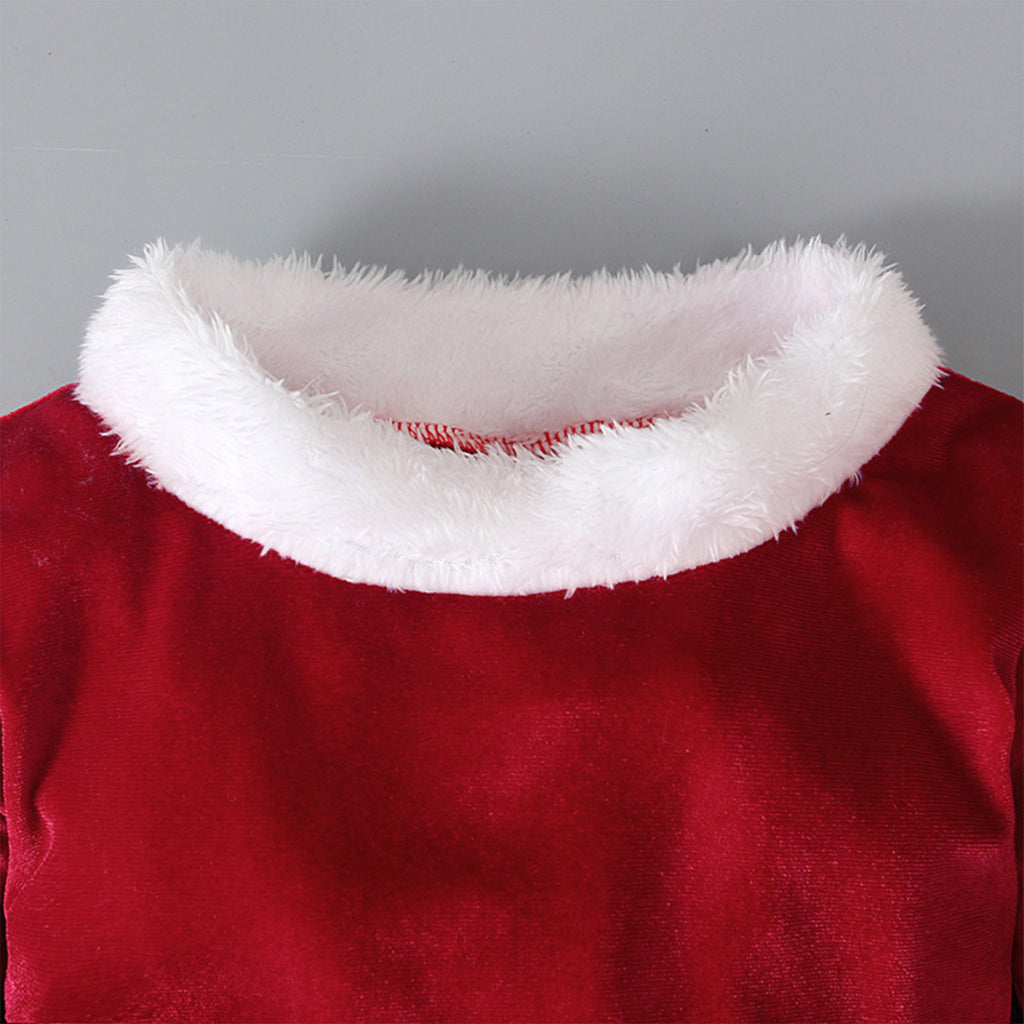 Winter Christmas Long-sleeved Shirt Bell Bottoms Hat Three-piece Children's Clothing - D&A