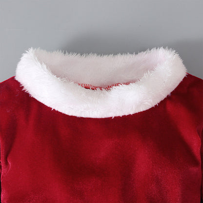 Winter Christmas Long-sleeved Shirt Bell Bottoms Hat Three-piece Children's Clothing - D&A