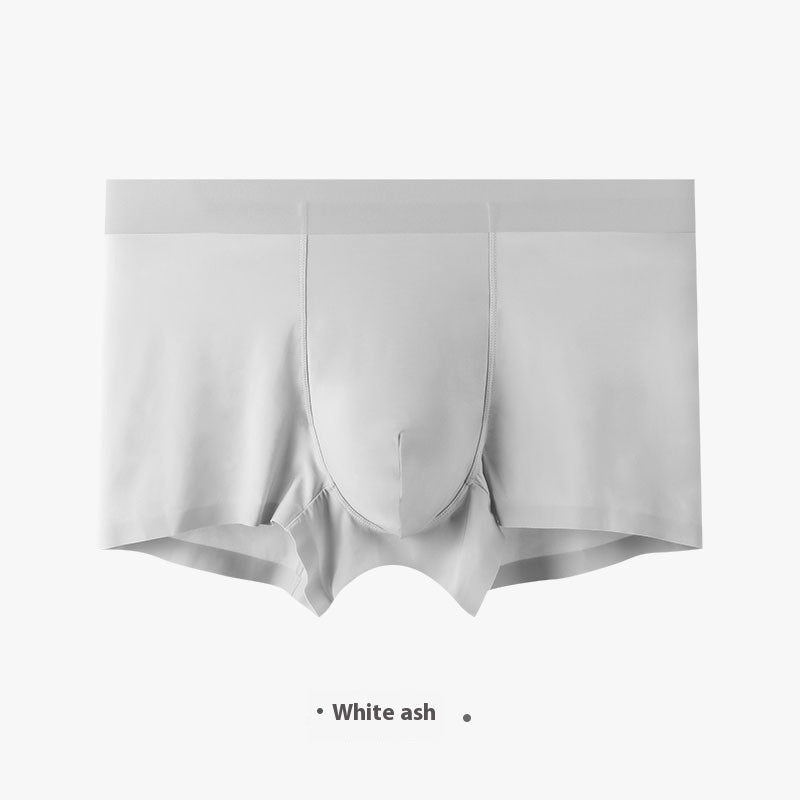 Seamless Men's Ice Silk Underwear Breathable Antibacterial Gray - D&A