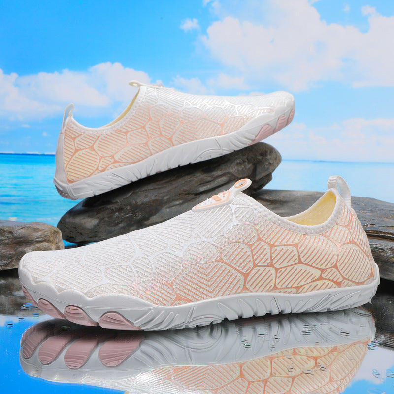Outdoor Sports Hiking Shoes Beach C802 White Orange Sole with nails - D&A