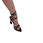 High Heels Black Low-cut Sandals - D&A