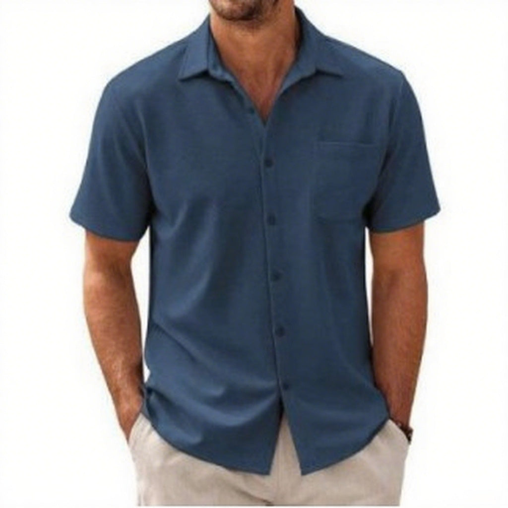 Men's Cardigan Plus Size Short Sleeve KD33872062 L - D&A