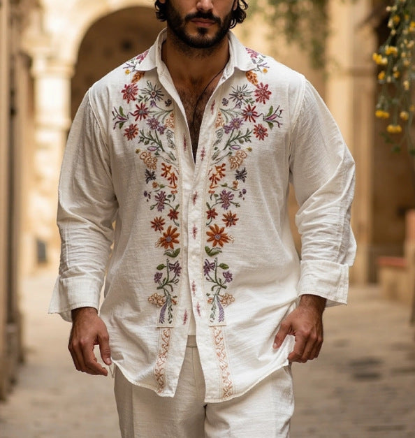 Retro Style 3D Printed Long Sleeve Summer Men CXCS55281650 - D&A