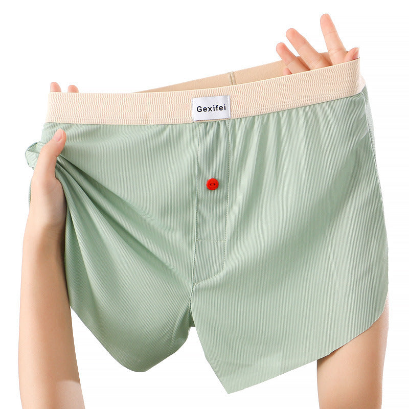 Men's Loose Breathable Comfort Ice Silk Underwear Cyan - D&A