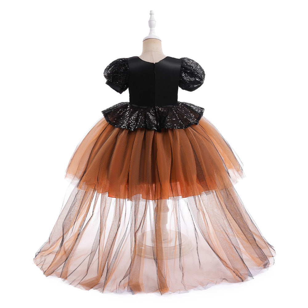 Halloween Girls' Witch Performance Costume Party Dress - D&A