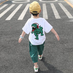 Children's Clothing Boys Summer Suits Western-style Clothes Boys Summer Handsome Short Sleeves White Suit - D&A