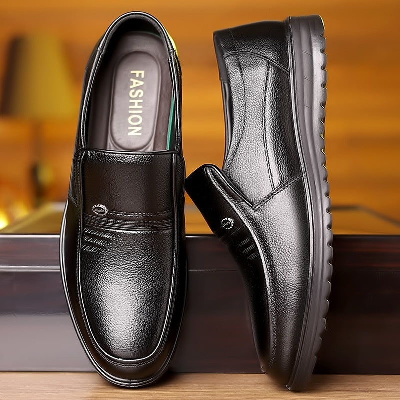 Men's Business Casual Non-slip Soft Leather Soft Sole Shoes - D&A