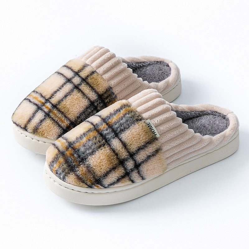 Leisure Home Comfortable Soft Cotton Slippers Gray - D&A