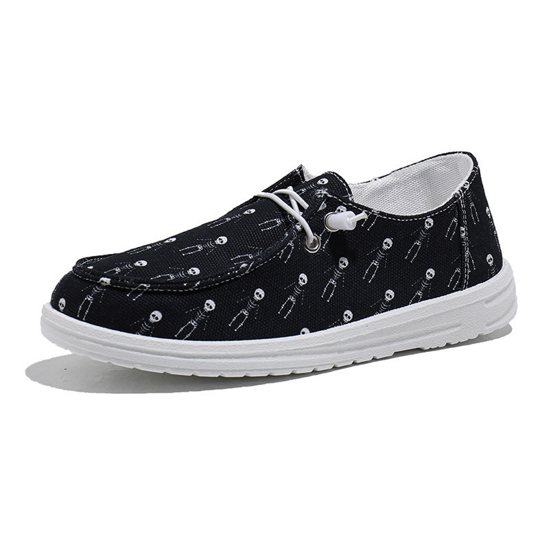 Women's Canvas Casual Plus Size Halloween Versatile Soft Sole Shoes - D&A