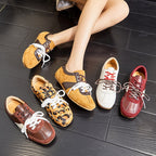 Women's Casual All-match Horse Fur White Shoes - D&A