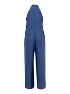 Sleeveless Halter Ruffled Young Women's Jumpsuit - D&A