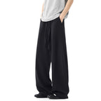 Men's Spring And Summer Stitching Draping Casual Suit Pants Black - D&A
