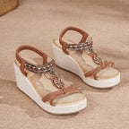 Casual Versatile Beach Wedge Sandals For Outerwear - D&A
