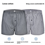 Men's Casual Loose Home Pants Plaid Shorts - D&A