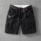 Retro Heavy Casual Overalls Pants Black Without Belt - D&A