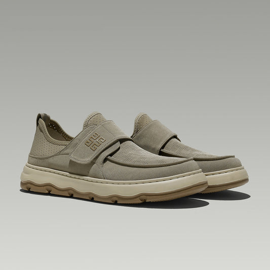 Perforated Breathable Velcro Casual All-matching Men's Shoes - D&A