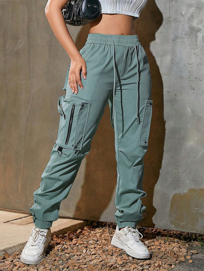 Overalls Summer American Sports Pants Light Blue - D&A