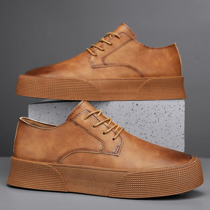 Lace-up Platform Korean Casual Shoes Retro Men's Shoes Board Shoes - D&A