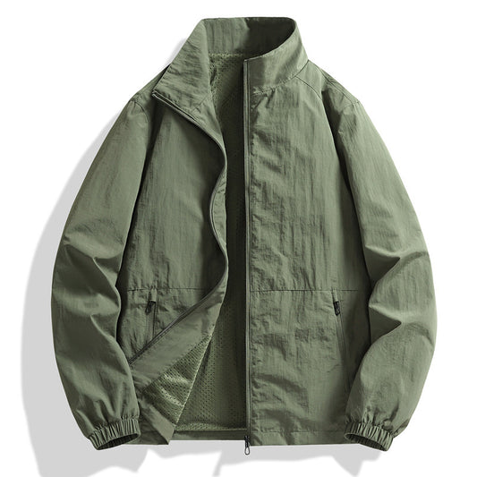 Casual Stand Collar Men's Top Outdoor Large Size Workwear - D&A