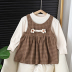Baby Girl Round-neck Long-sleeved Dress Suit - D&A