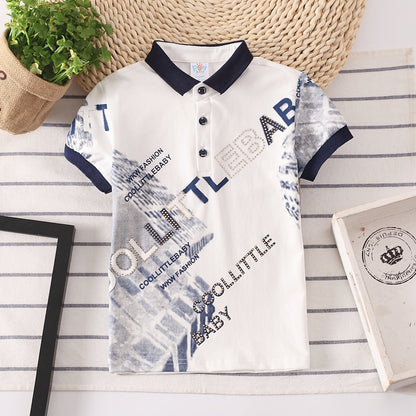 Kids Shirt Boys Tops Children Clothes Wear White - D&A