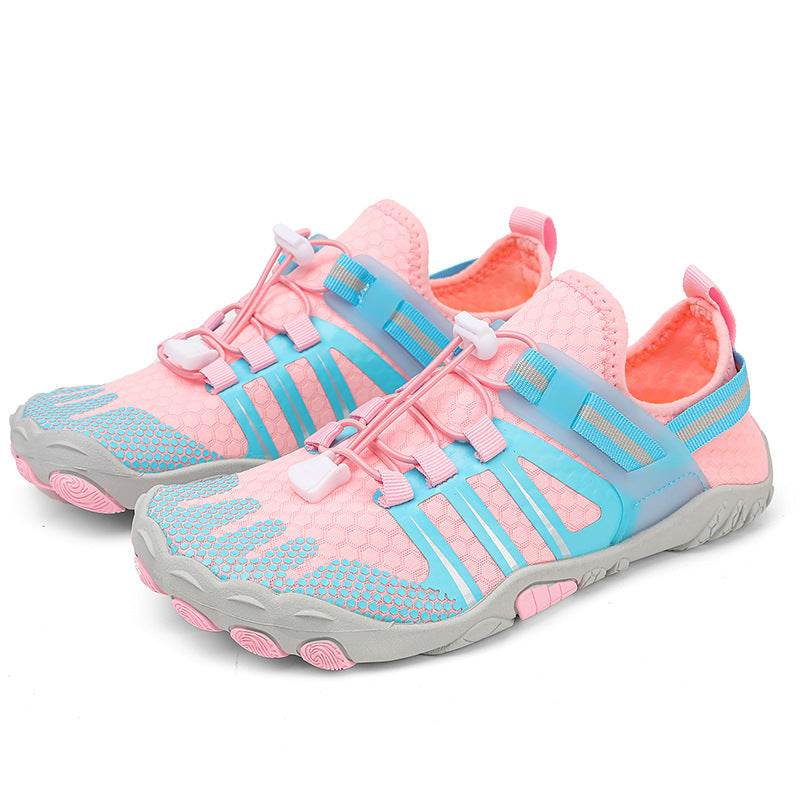 Swimming Shoes Dive Boots Female Outdoor Beach Shoes Couple Non-slip Pink - D&A