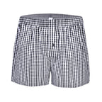 Men's Casual Loose Home Pants Plaid Shorts BY10 - D&A