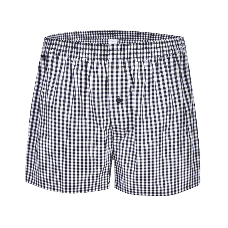 Men's Casual Loose Home Pants Plaid Shorts BY10 - D&A