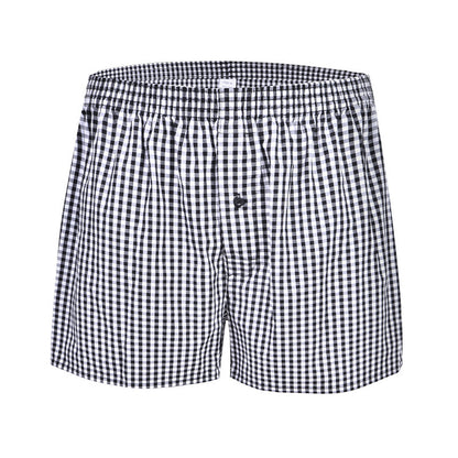 Men's Casual Loose Home Pants Plaid Shorts BY10 - D&A