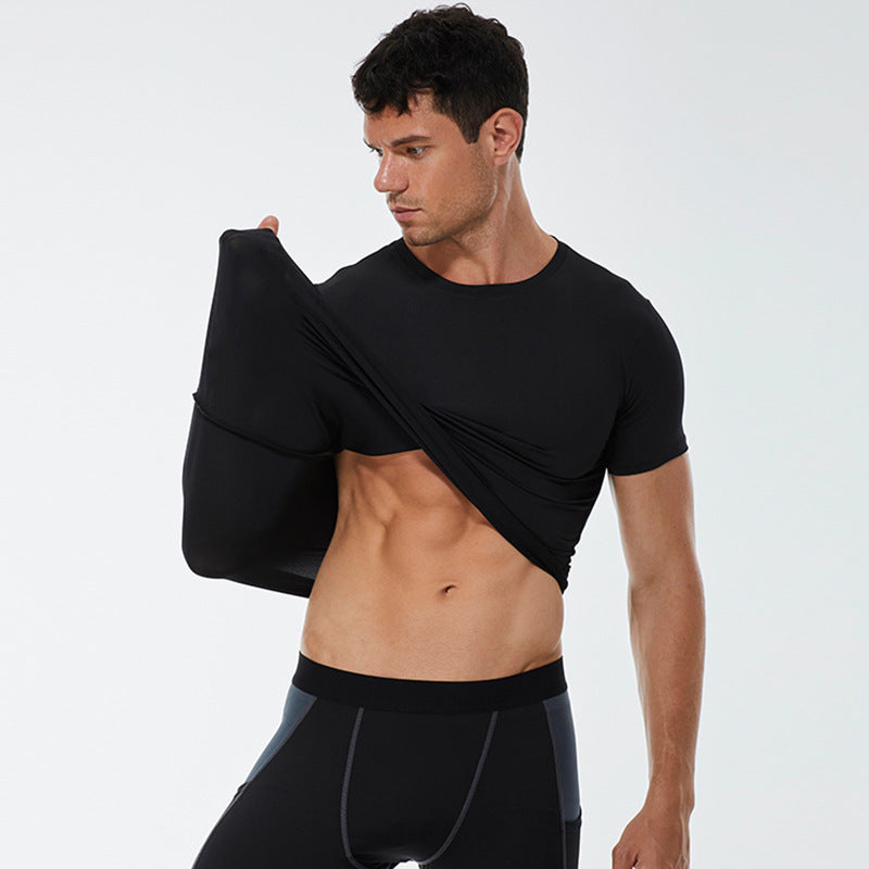Men's Stretch Quick Drying Clothes Short-sleeved Shirt - D&A