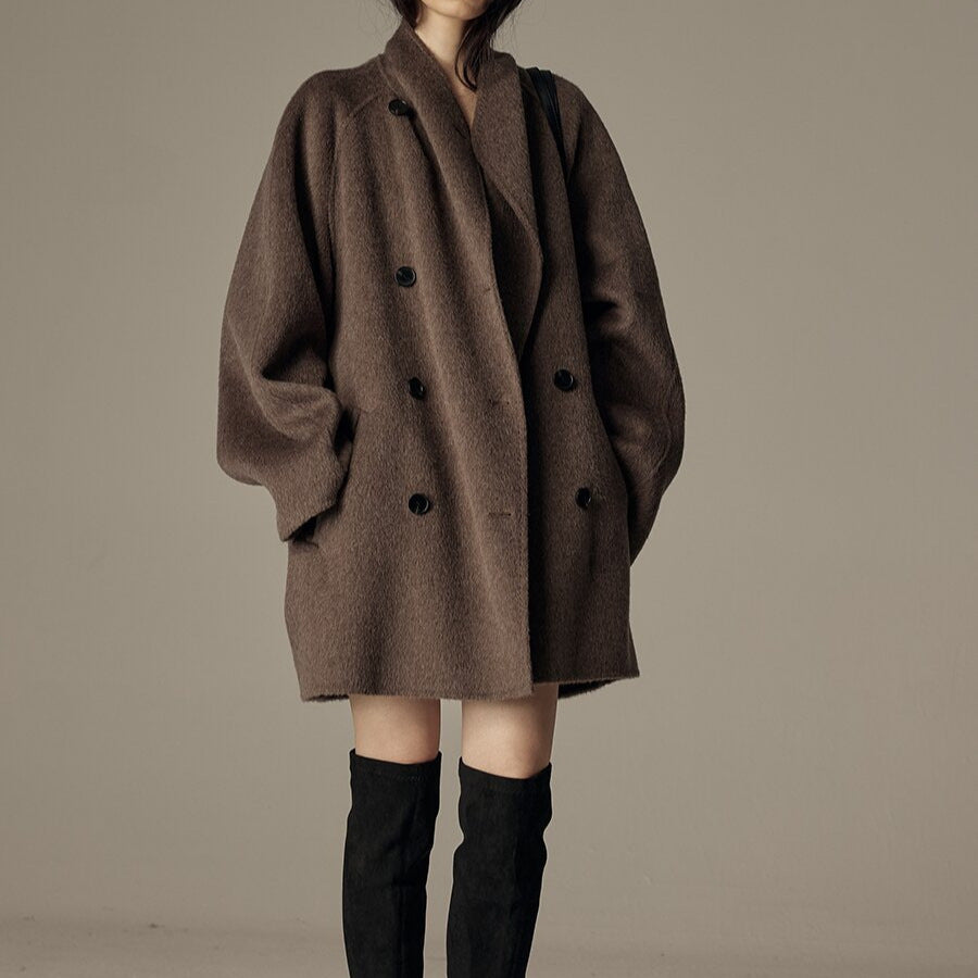 Elegant Winter Double-sided Wool Women's Coat - D&A