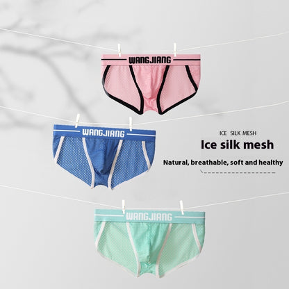 Mesh Breathable Ice Silk Men's Triangle Underwear - D&A