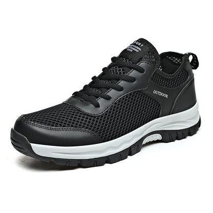 New Cross-border Mesh Extra Large Size 39-48 Men's Shoes Black - D&A