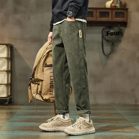 Corduroy Men's Casual Pants Trendy Brand Simple All-match - D&A