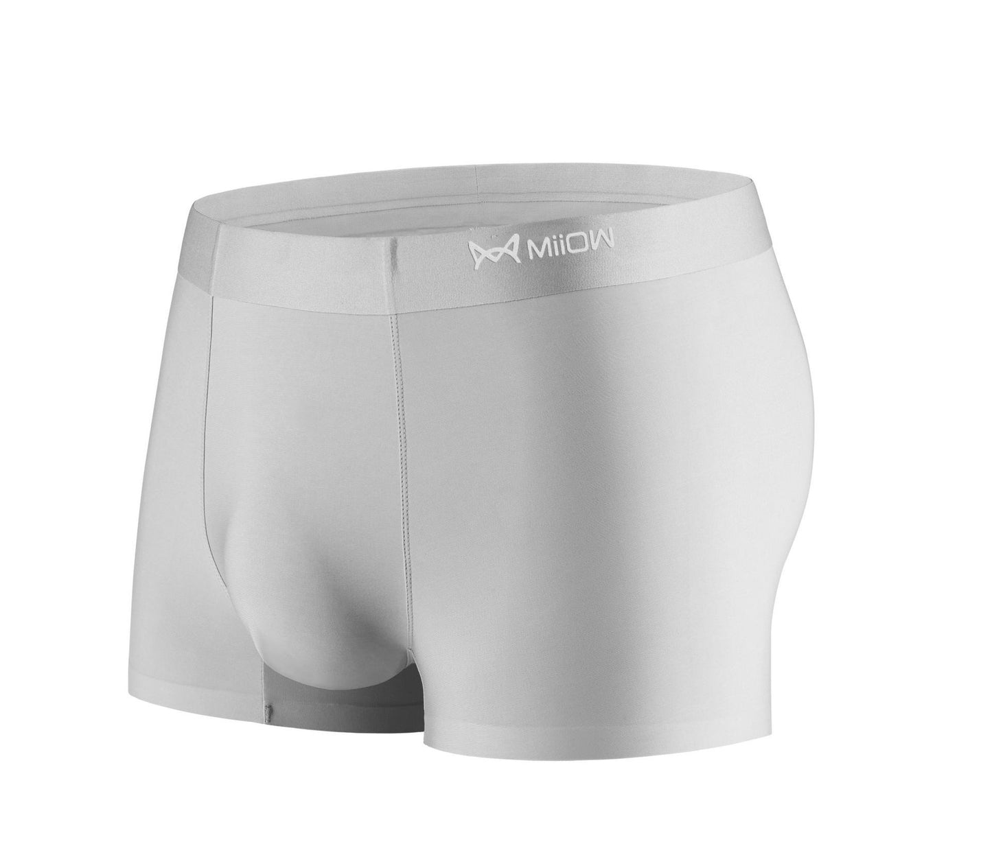 Ice Silk Seamless Men's Underwear Soft Breathable Comfortable Summer Boxer Shorts Light Gray 1PCS - D&A