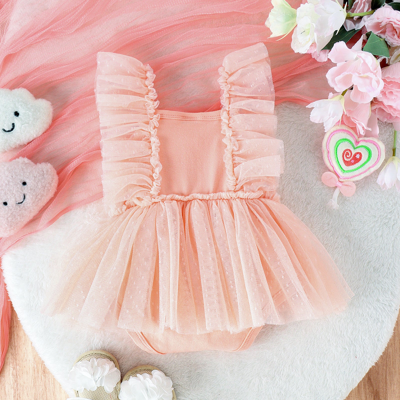 Jumpsuit Baby Net Skirt Princess Poris Dress Baby Skirt Baby Body Pants Jumpsuit - D&A