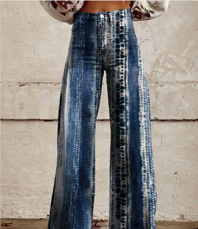Hot Selling Plus Size Women's Casual Pants Thin Imitation Jeans N - D&A