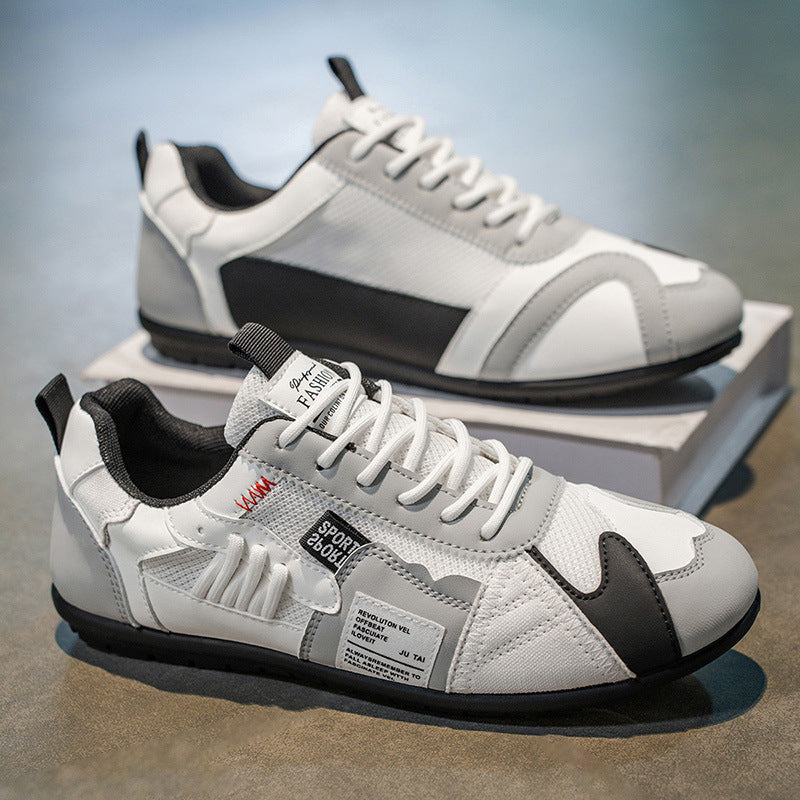 Men's Sports Shoes, Spring And Summer Stylish And Lightweight Wear-resistant White And Gray - D&A
