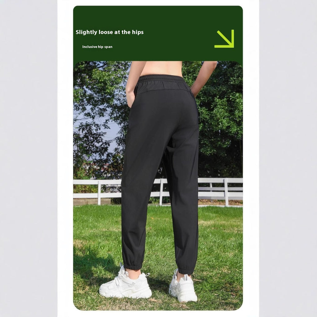 Ankle-tied Sun Protection Breathable High Waist Slimming Quick-drying Track Pants - D&A