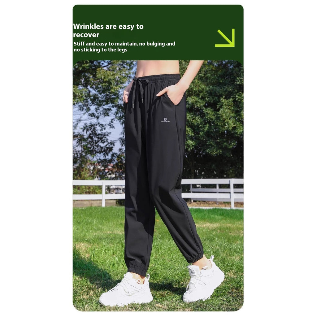 Ankle-tied Sun Protection Breathable High Waist Slimming Quick-drying Track Pants - D&A