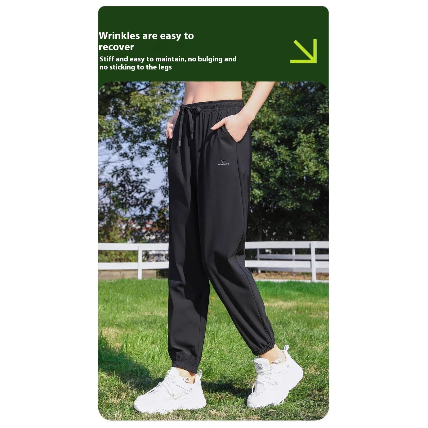 Ankle-tied Sun Protection Breathable High Waist Slimming Quick-drying Track Pants - D&A