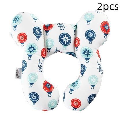 Infant Pillow Baby Bed U-Shaped Safety Seat Neck Guard Fixed Stereotyped Stroller Pillow Light bulb 2pcs OPP - D&A