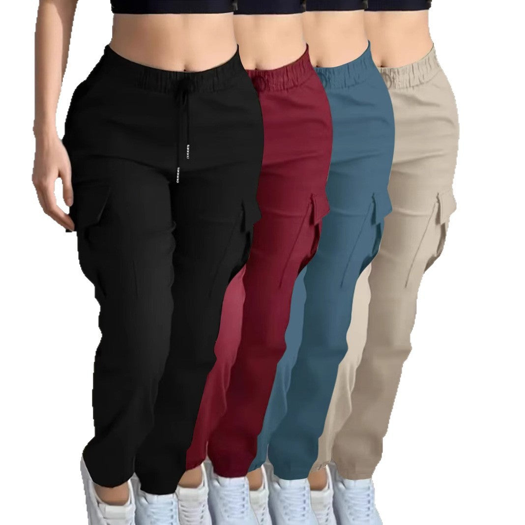 Mountaineering Fashion Drawstring Women's Leisure Cargo Trousers - D&A