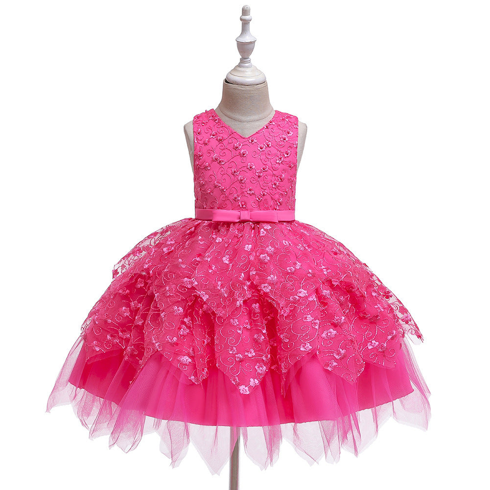 Clothing Baby Girls Middle And Small Children Kindergarten Dresses Color - D&A