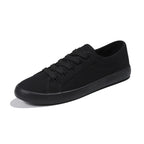 Korean Style All Black Slimming Versatile Pure Breathable Flat Work Shoes All Black - D&A